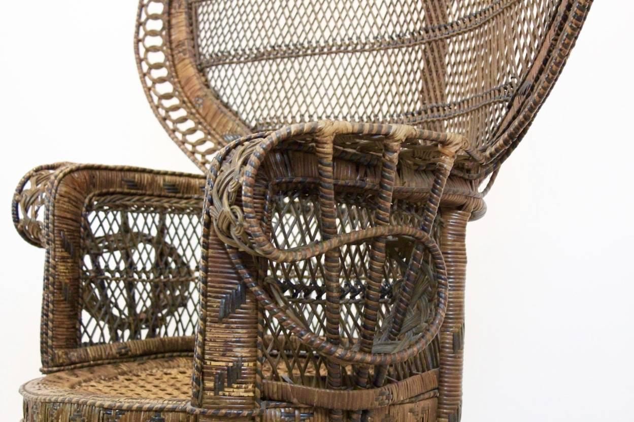 Dutch Iconic Rattan Peacock Chair, 1970s