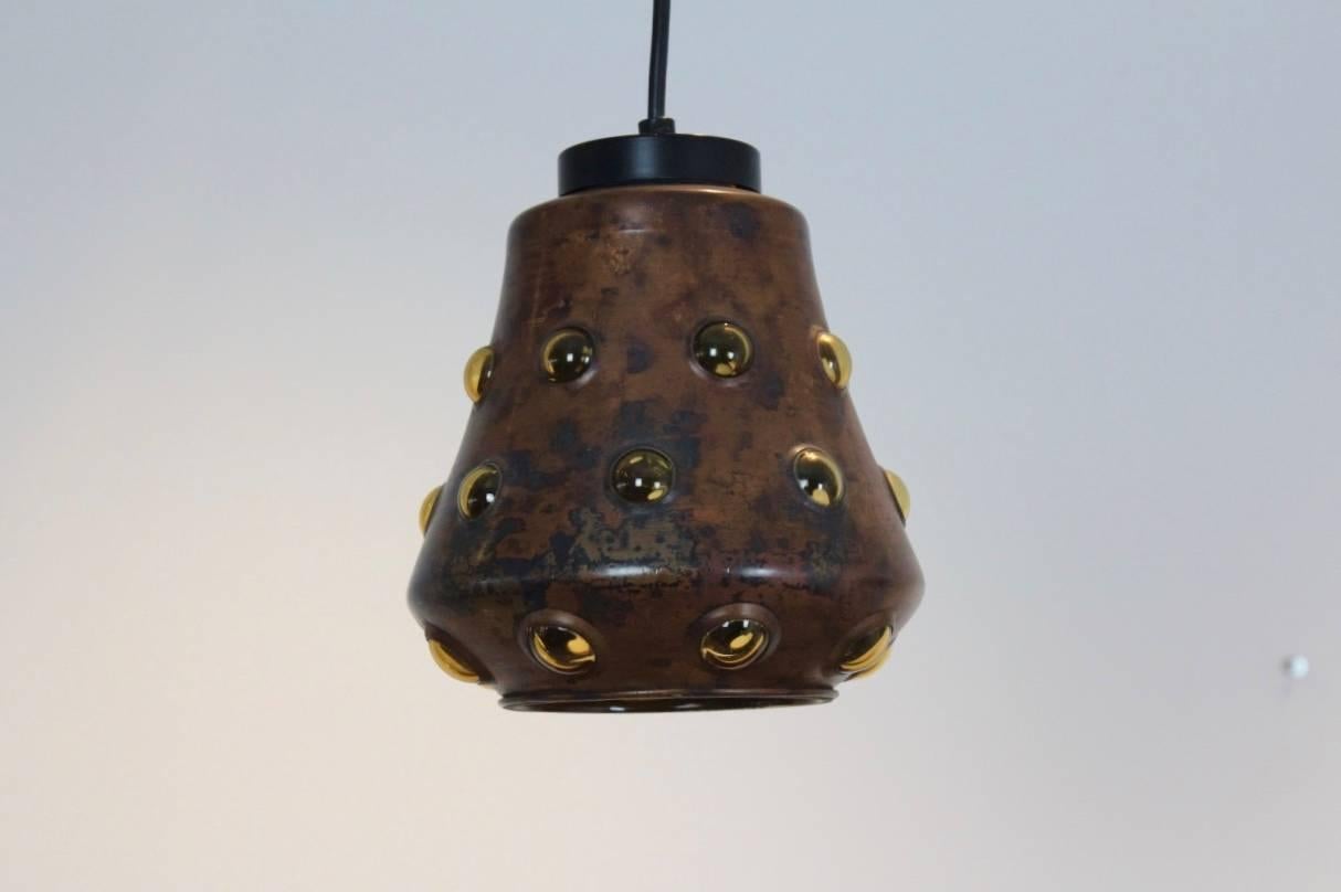 Dutch Copper and Glass Pendant by Nanny Still for RAAK, Amsterdam