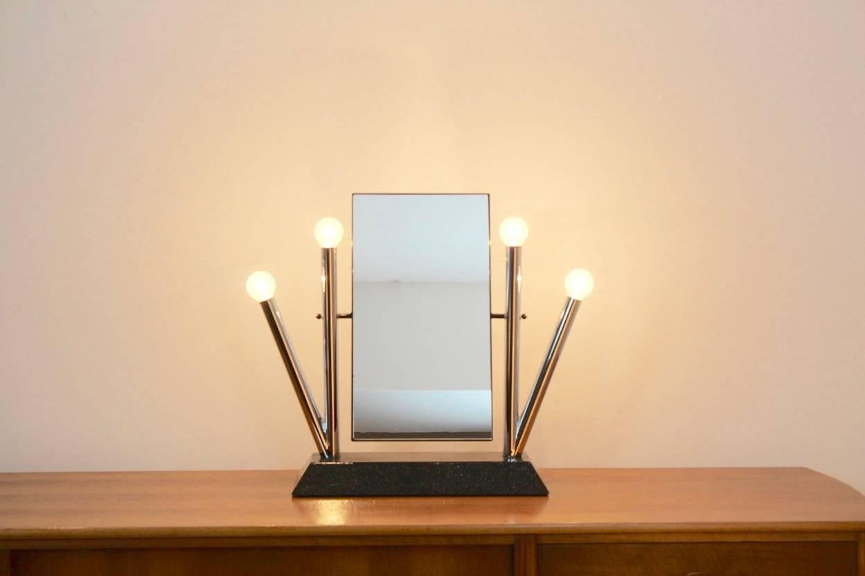 Mid-Century Modern Yucca Table Mirror by Anna Anselmi for Bieffeplast, Italy, 1980s
