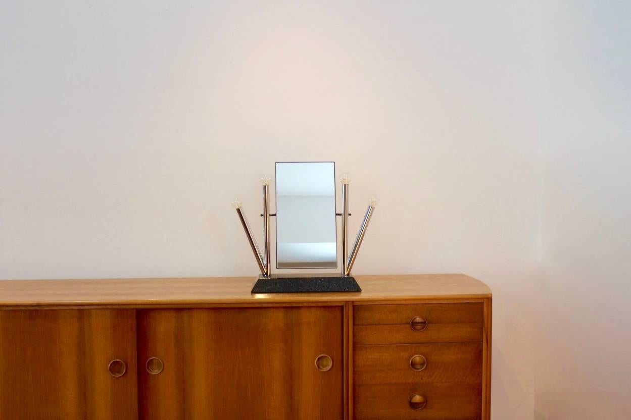 Italian Yucca Table Mirror by Anna Anselmi for Bieffeplast, Italy, 1980s