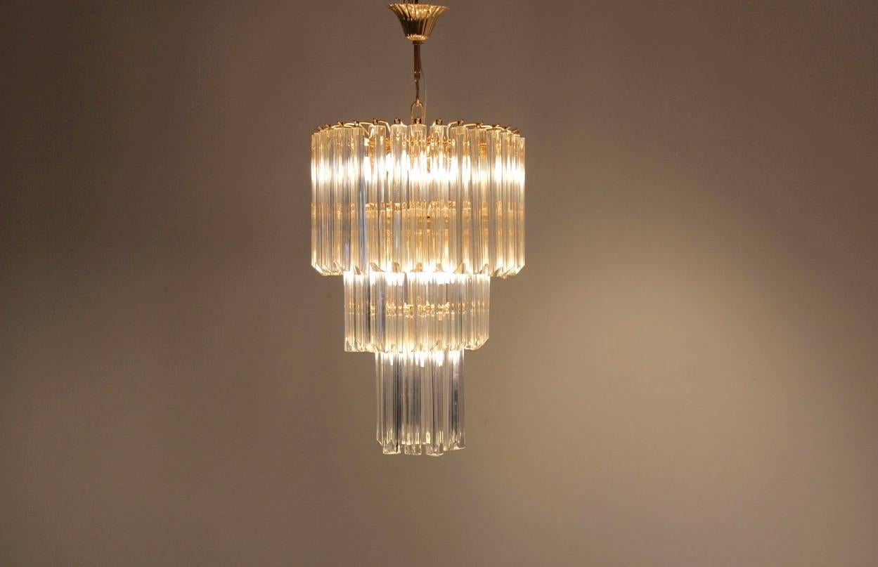 Sophisticated Venini Murano Glass Chandelier, Italy, 1960s In Excellent Condition In Voorburg, NL