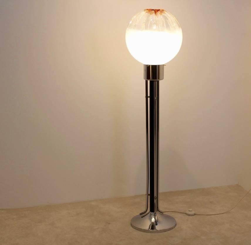 Mid-Century Modern Sublime A.V. Mazzega Glass Floor Lamp, Italy, 1970s For Sale