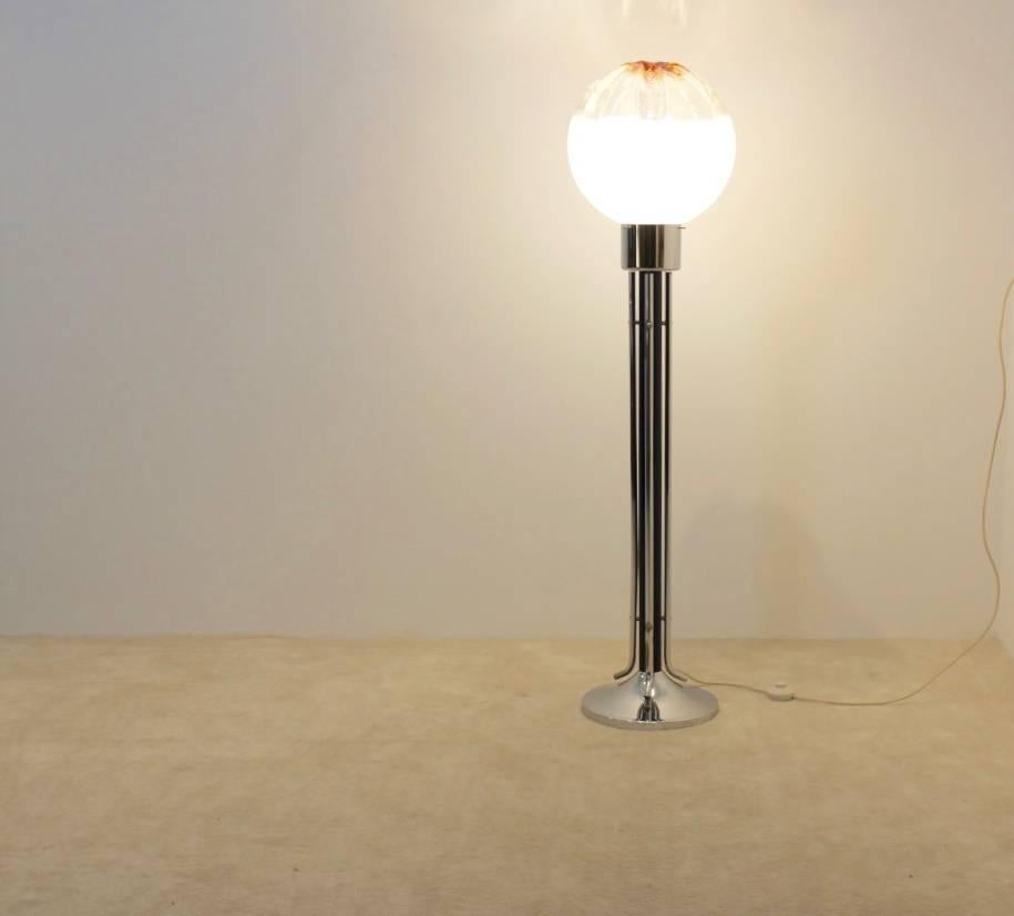 Sublime A.V. Mazzega Glass Floor Lamp, Italy, 1970s In Good Condition For Sale In Voorburg, NL