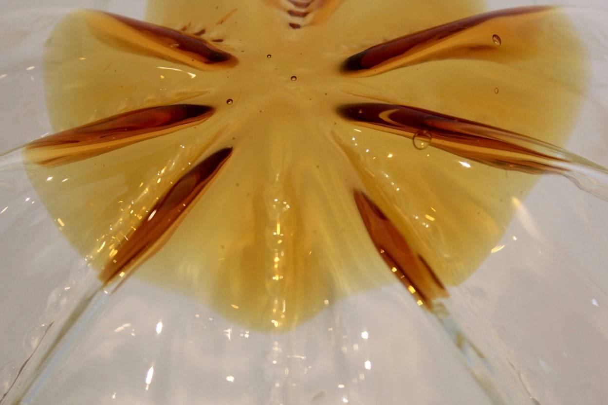 Italian Sublime A.V. Mazzega Glass Floor Lamp, Italy, 1970s For Sale