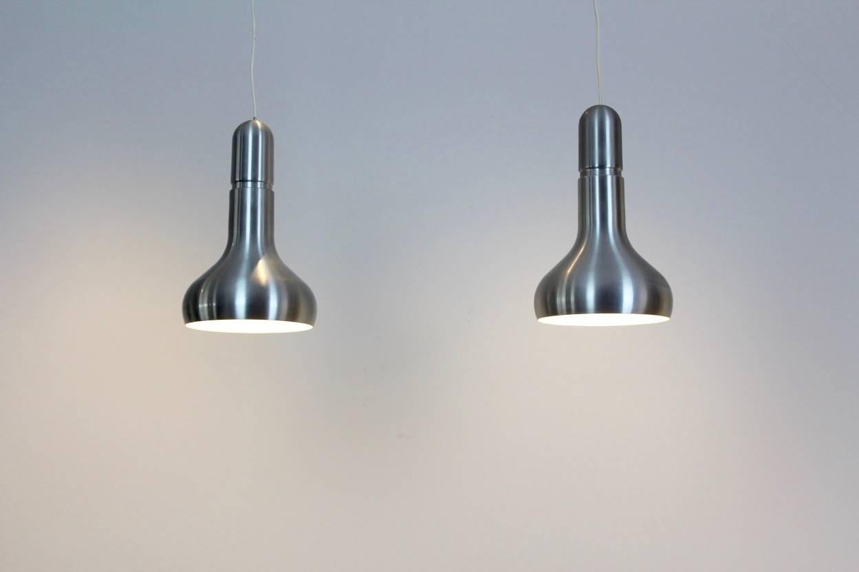 Aluminium Ensemble de lampes danoises en aluminium, années 1960 en vente