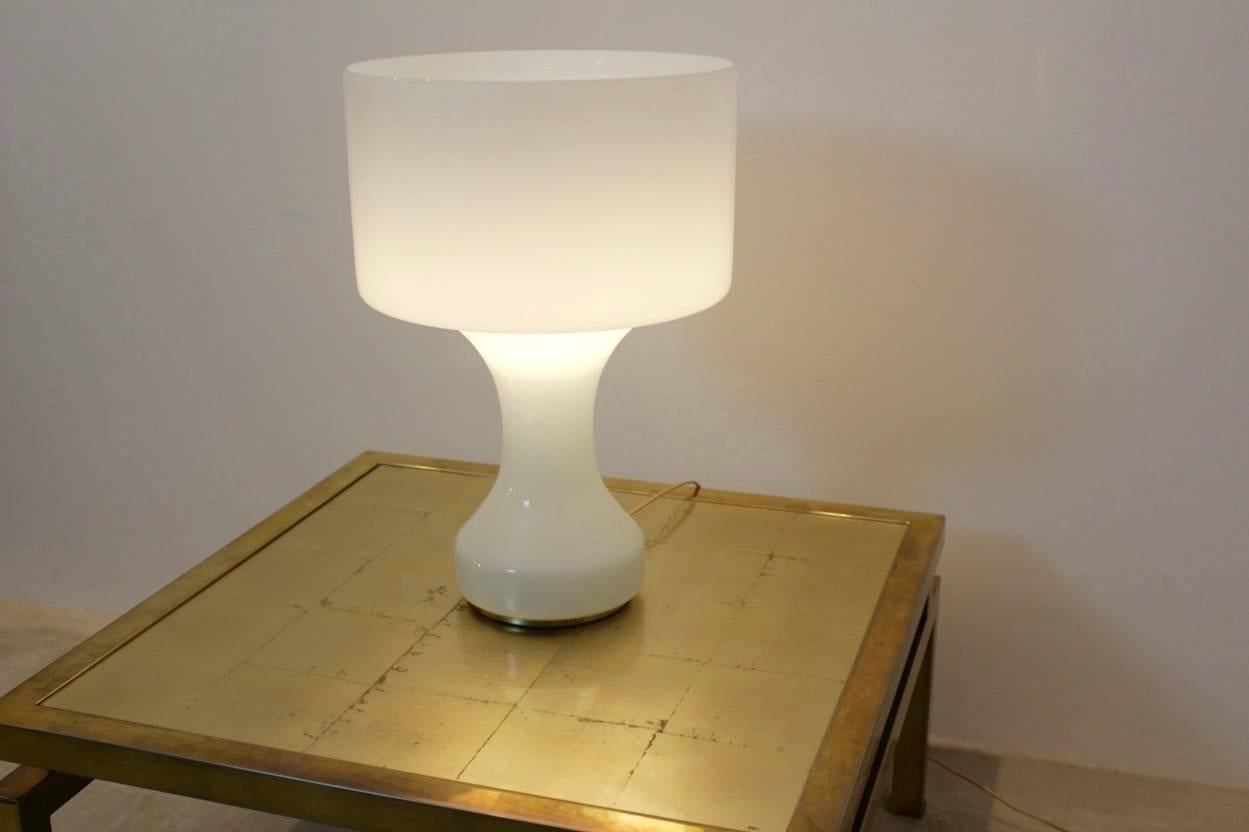 20th Century XL Snow White Handblown Glass Sebenica Table Lamp by Enrico Capuzzo for Vistosi
