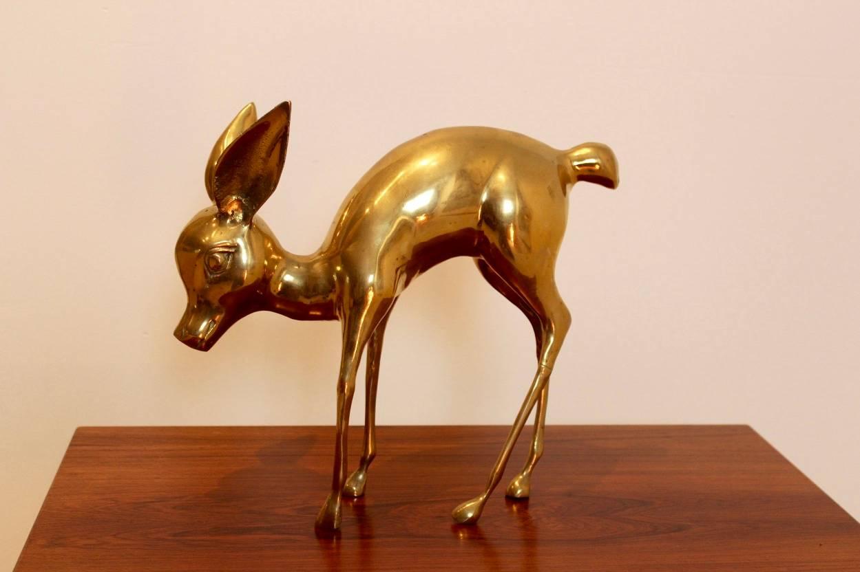 brass deer statue for sale