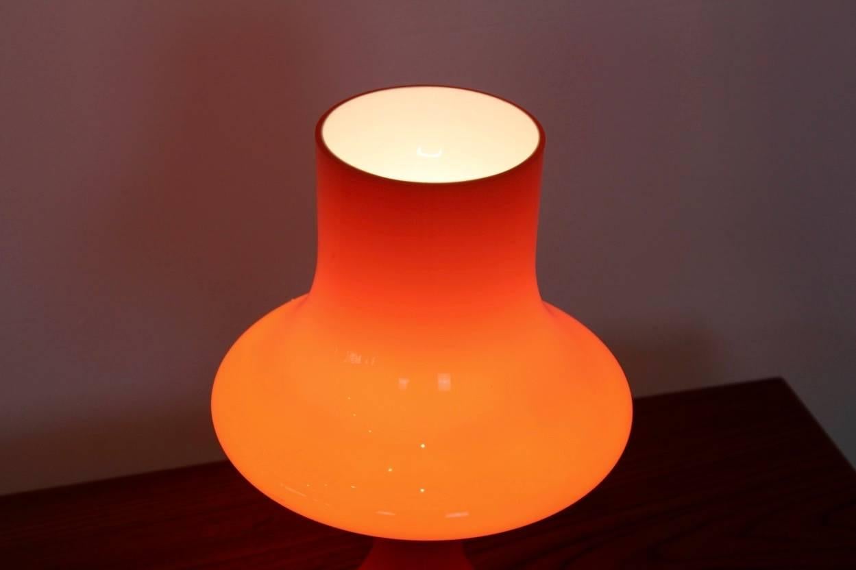 Amazing Orange Vistosi Glass Table Lamp, 1960s 1