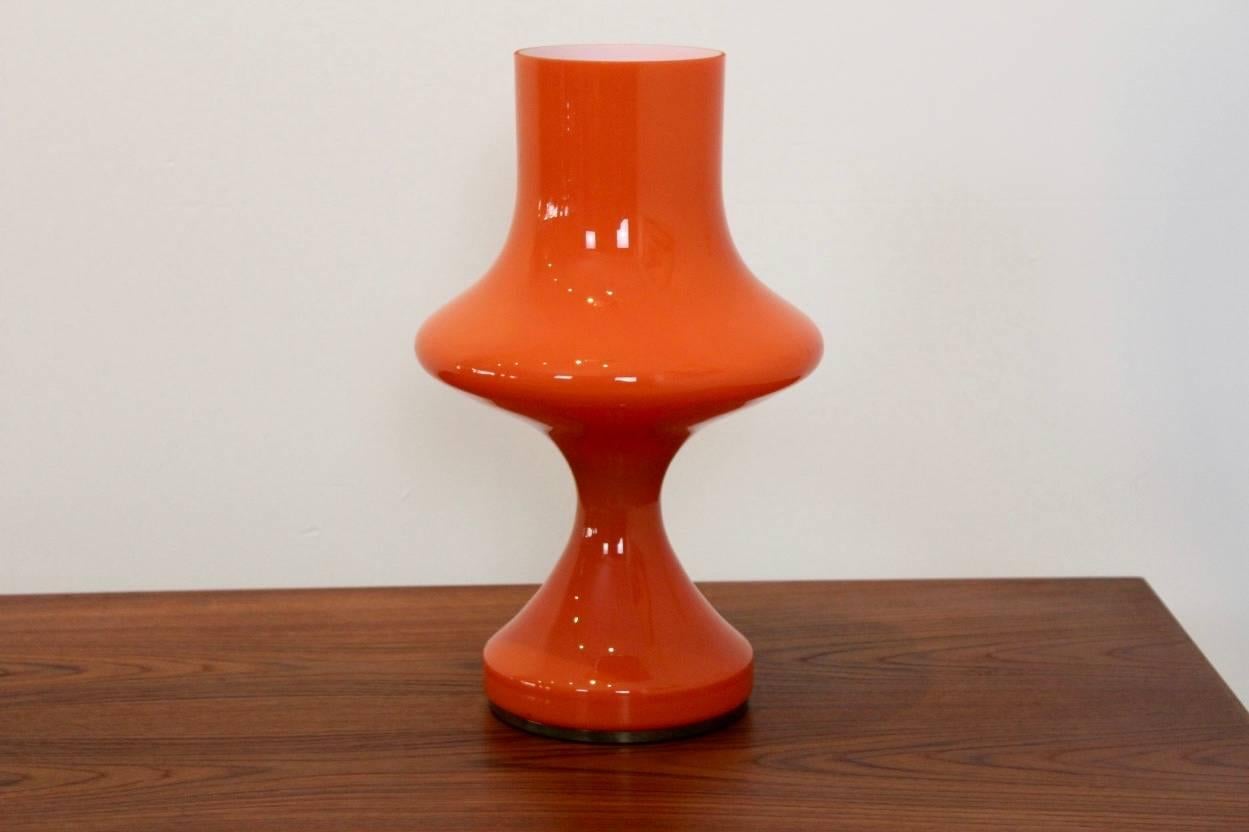 20th Century Amazing Orange Vistosi Glass Table Lamp, 1960s