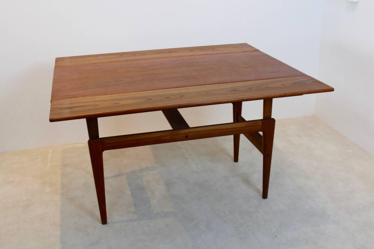 Mid-Century Modern Extendable Kai Kristiansen Elevator Table, Denmark 1960s