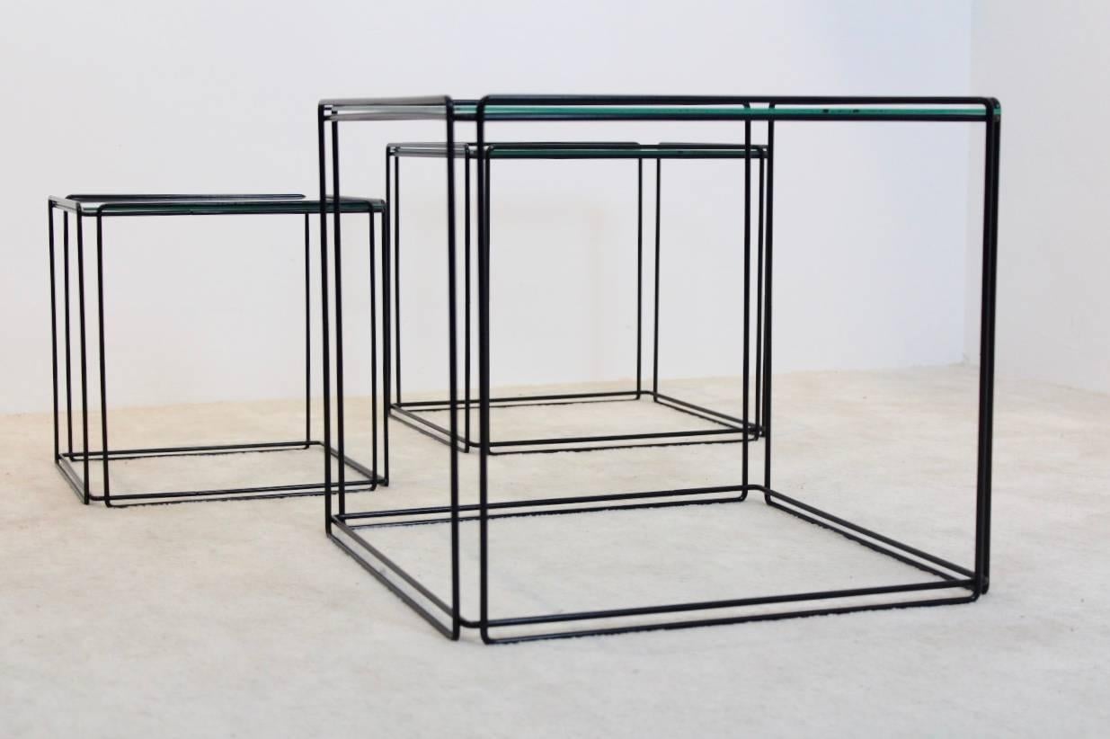 Mid-Century Modern Graphical Isocele Nesting Tables by Max Sauze for Arrow, 1970s
