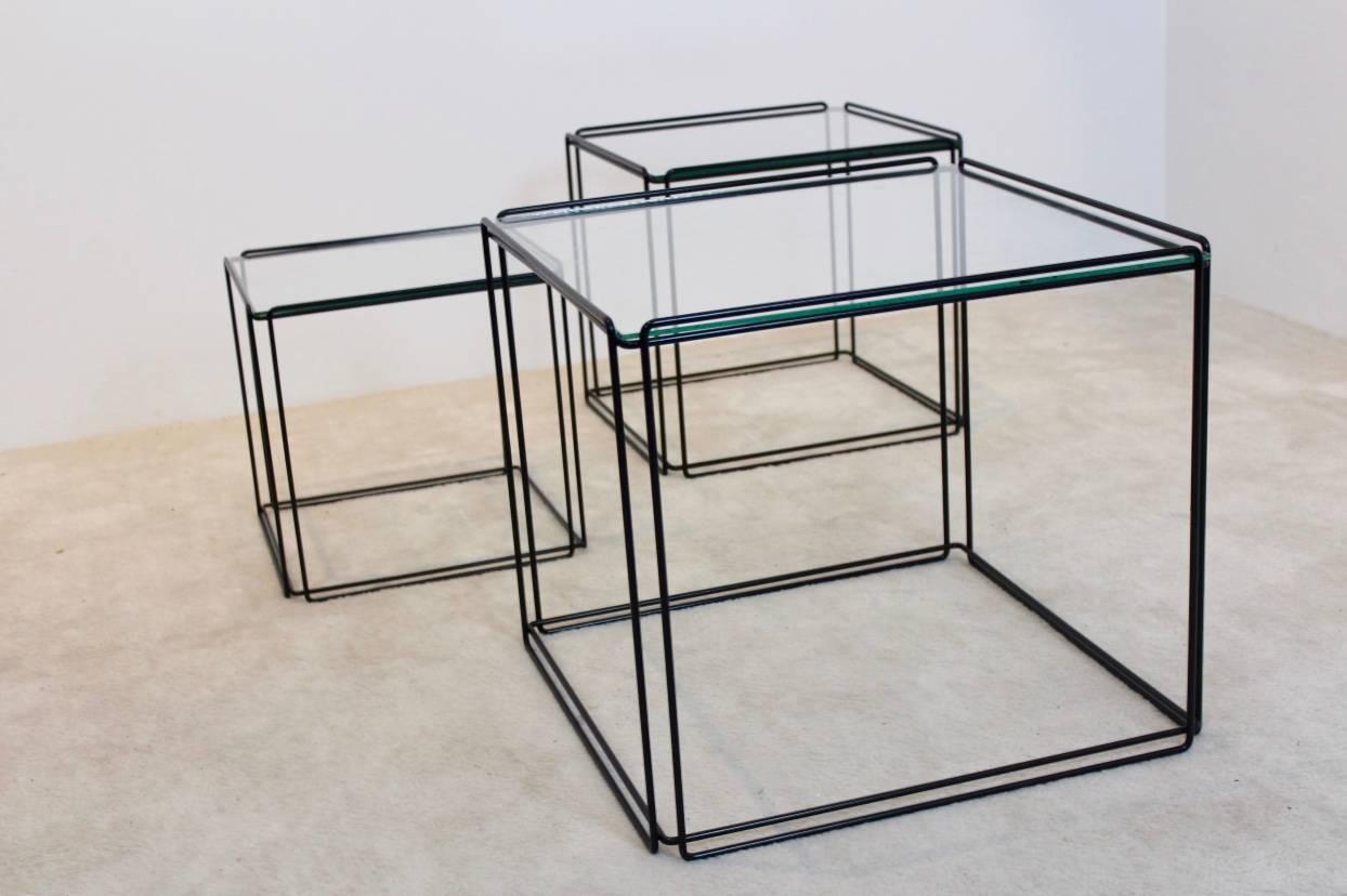 Graphical Isocele Nesting Tables by Max Sauze for Arrow, 1970s In Excellent Condition In Voorburg, NL