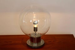 Iconic RAAK Amsterdam Extra Large Globe Chrome and Glass Table Lamp
