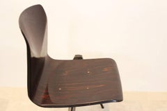 Wengé Stackable Pagholz Galvanitas S22 Industrial Diner Chairs, 1960s