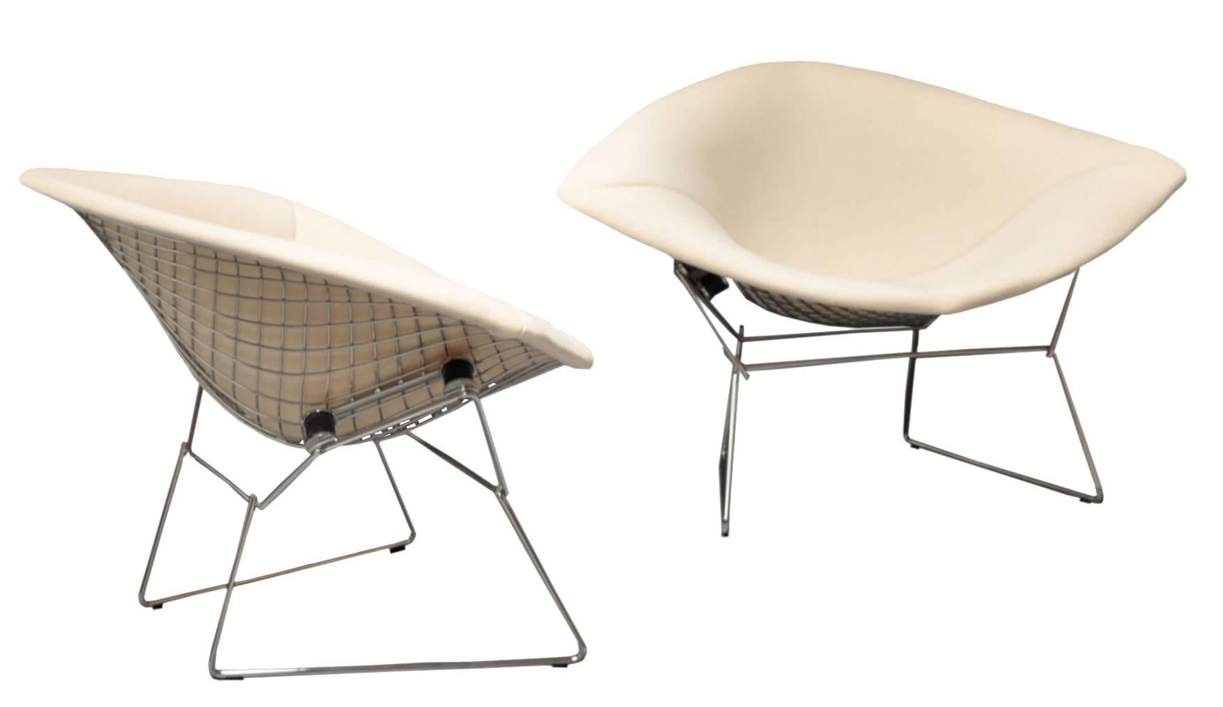 Mid-Century Modern Mid-Century Large Diamond Chairs by Harry Bertoia For Sale