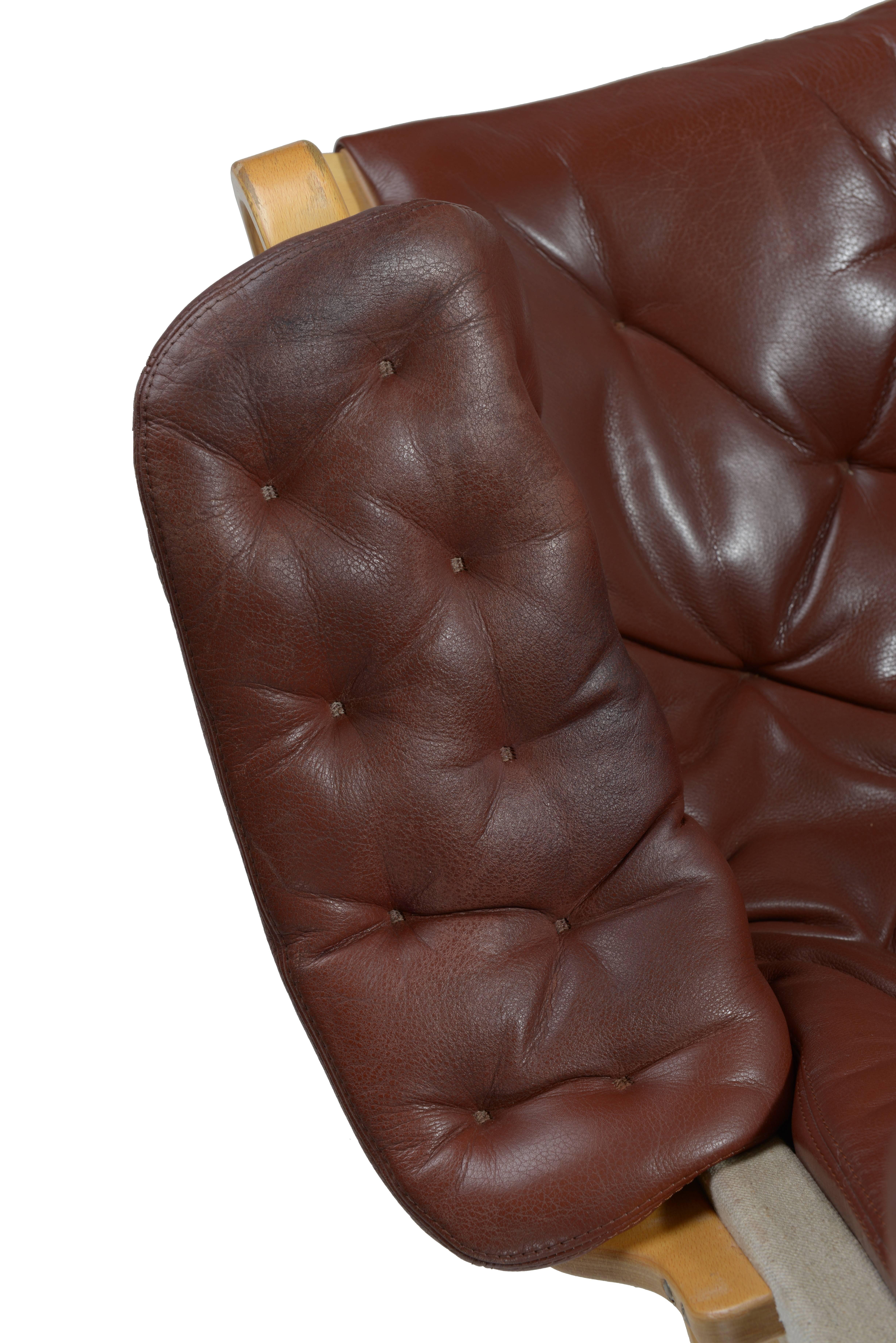 Mid-Century Modern Mid-Century Bruno Mathsson Pernilla Leather Chair by DUX