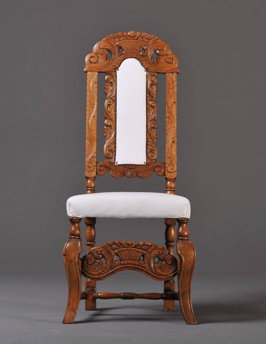 Louis XIV Set of Four Dining Chairs, 19th Century, Neo-Baroque For Sale