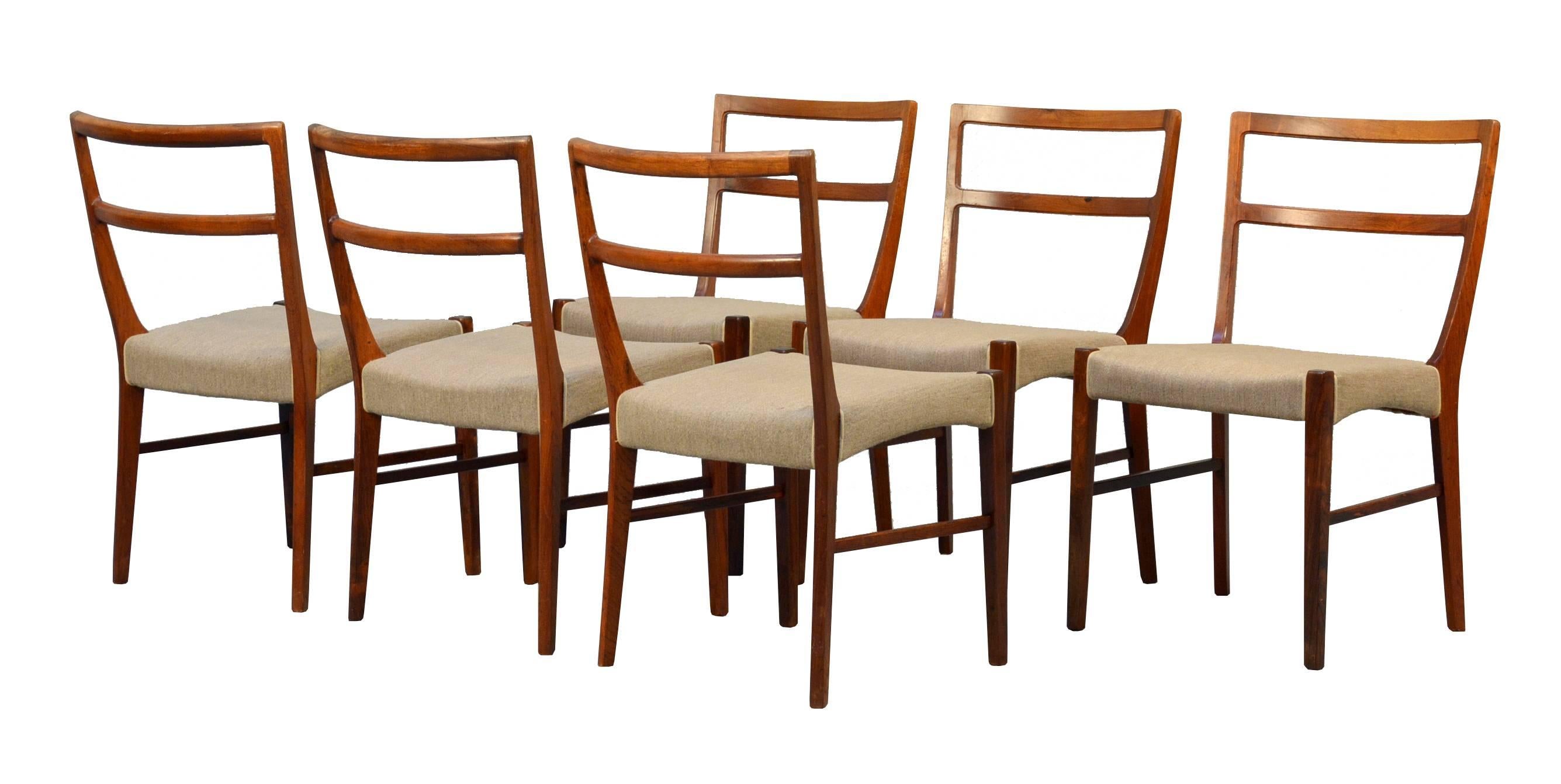 Danish Mid-Century Modern Chairs by Johannes Andersen in Rosewood