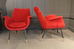 Pair of Italian, 1950s Little Armchairs by Gastone Rinaldi for Rima