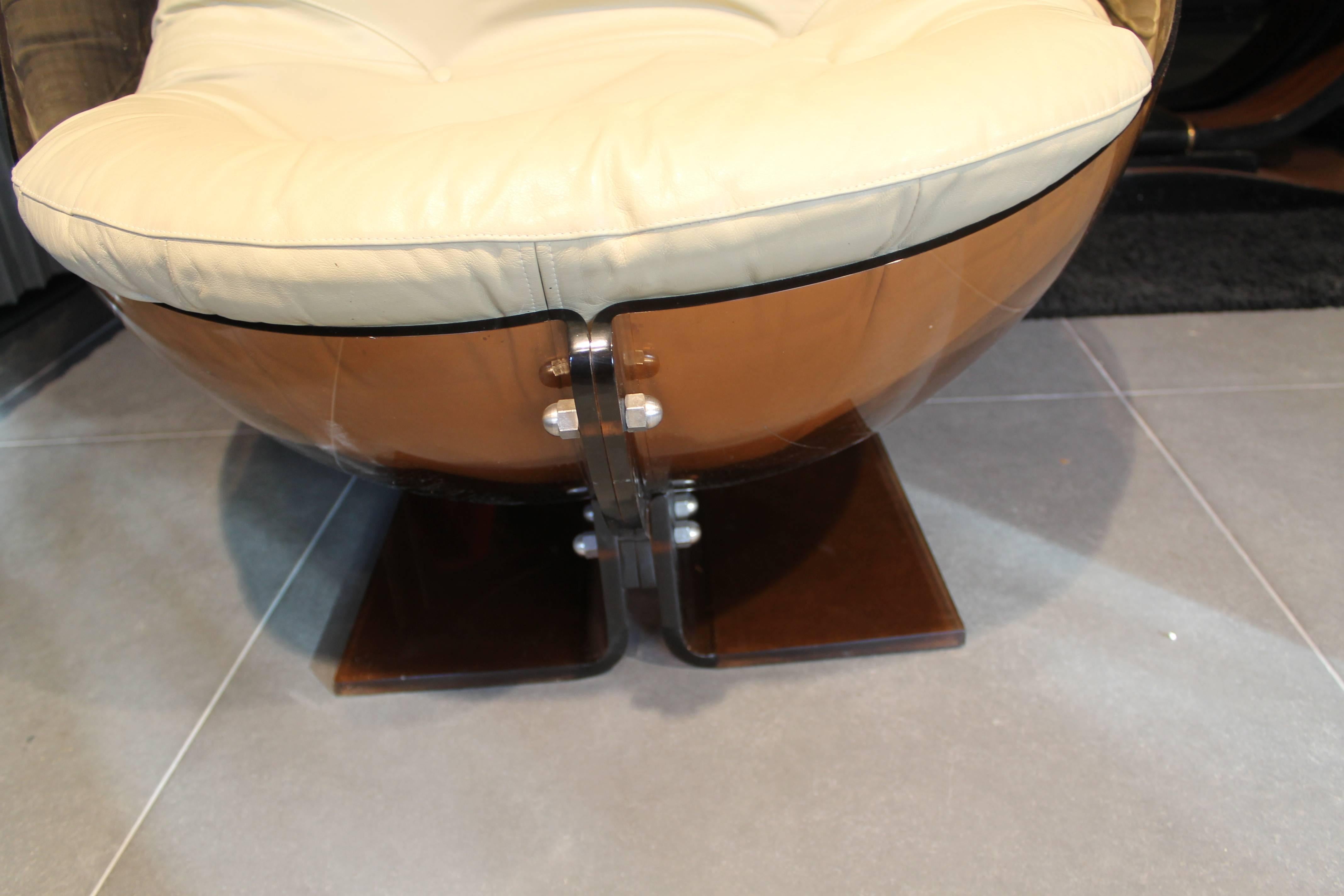Boris Tabacoff Sphere Armchairs In Excellent Condition For Sale In Megeve, FR