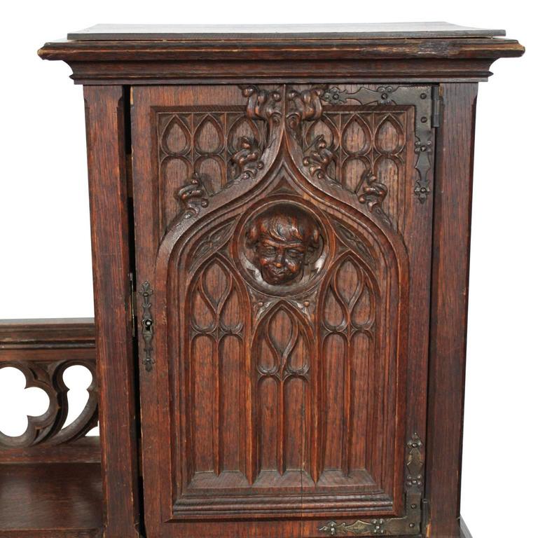 Gothic Desk and Chair, Alphonse De Tombay Dated 1891 at 1stDibs ...