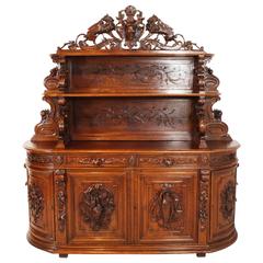 Exceptional Late 19th Century French Oak Hunt Buffet