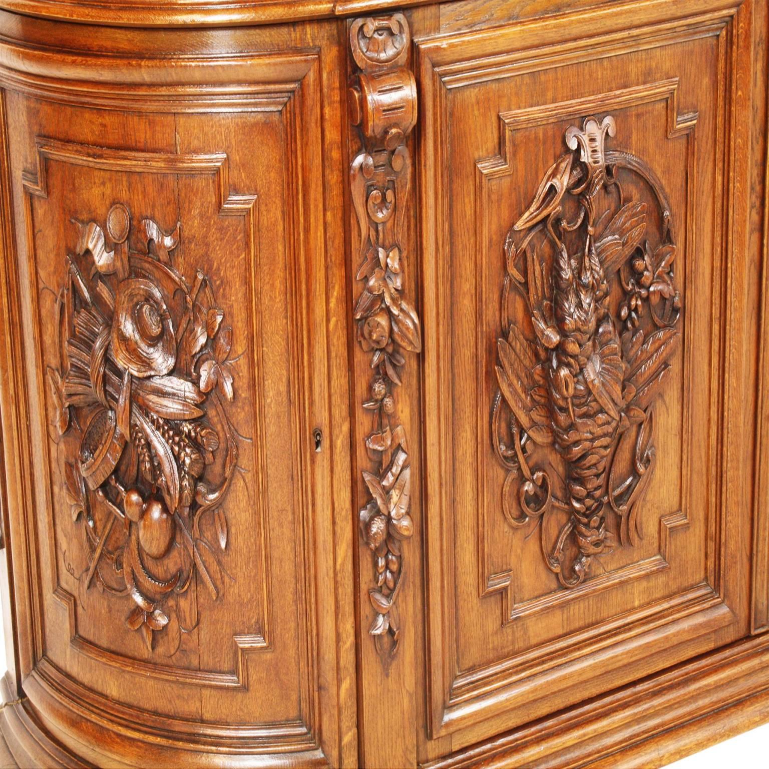 Exceptional Late 19th Century French Oak Hunt Buffet 2