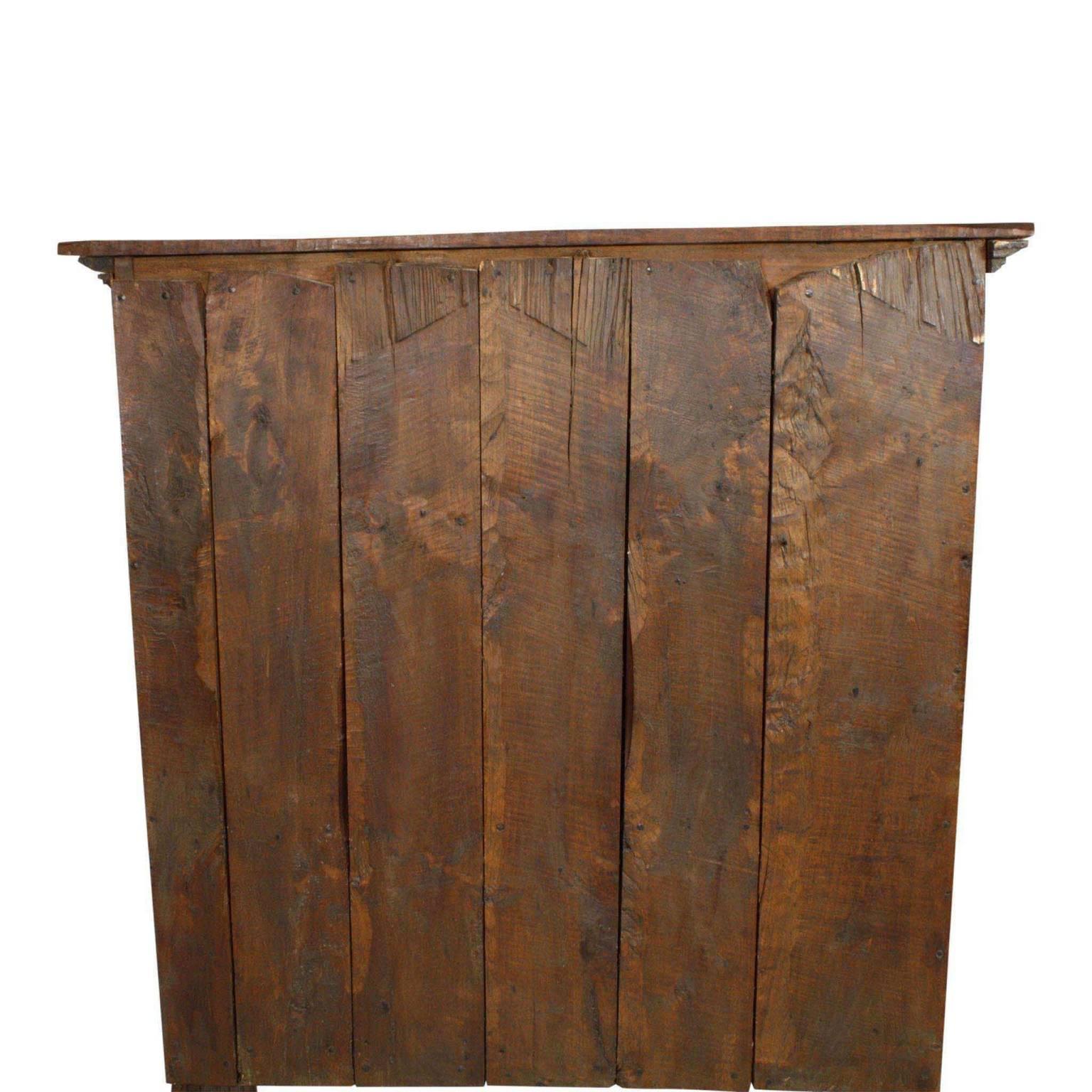 Late 18th Early 19th Century Spanish Hand Hewn Hickory Cabinet 5
