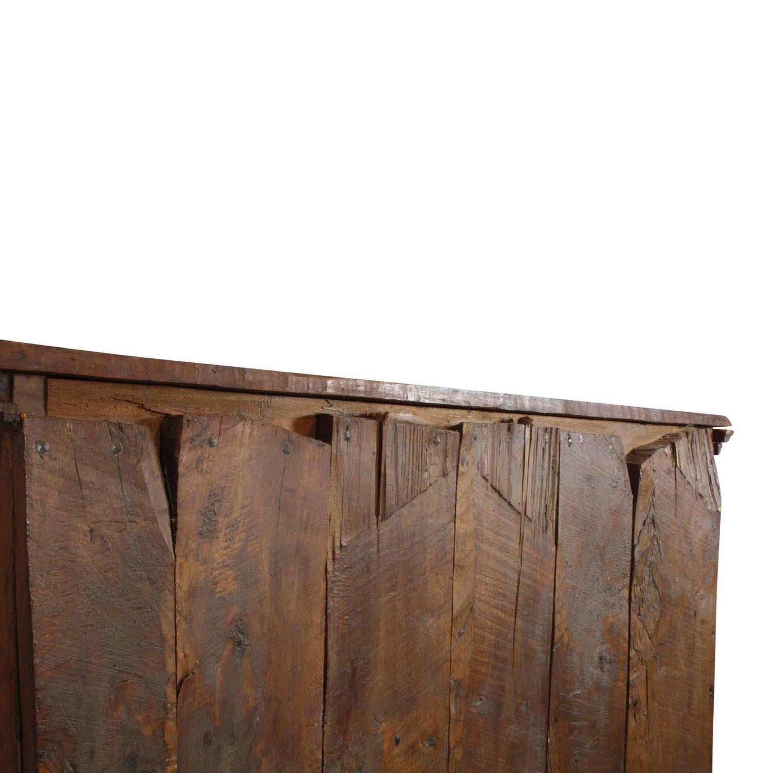 Late 18th Early 19th Century Spanish Hand Hewn Hickory Cabinet 6