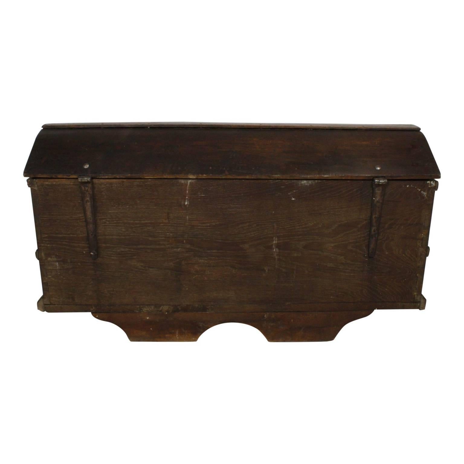 Iron German Dowry Trunk, circa 1870 For Sale