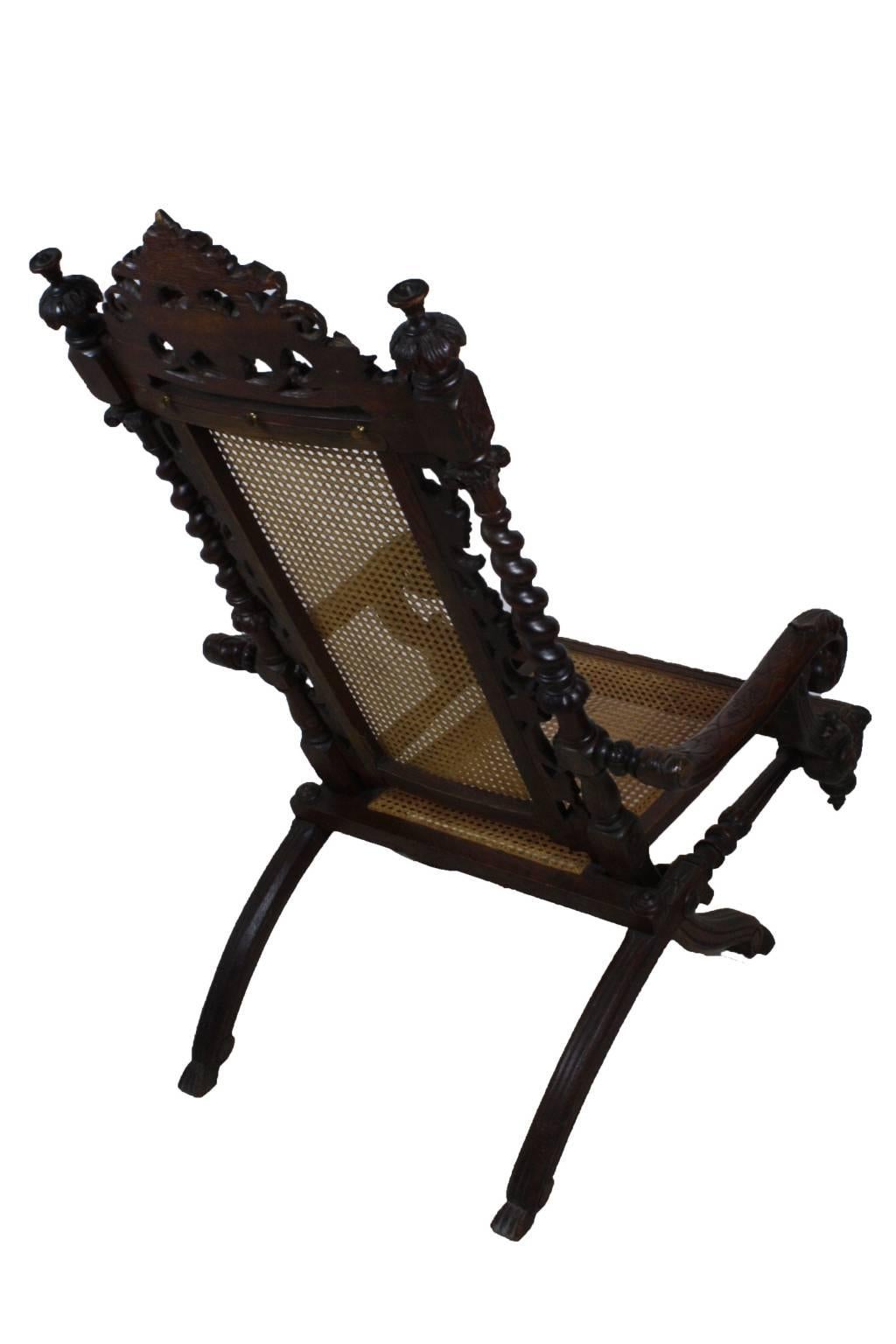 19th Century French Folding Hunt Chair In Good Condition For Sale In Evergreen, CO