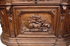 French Hunt Cabinet and Bookshelf, circa 1880