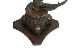 German Red Stag Antler Hall Tree with Carved Base