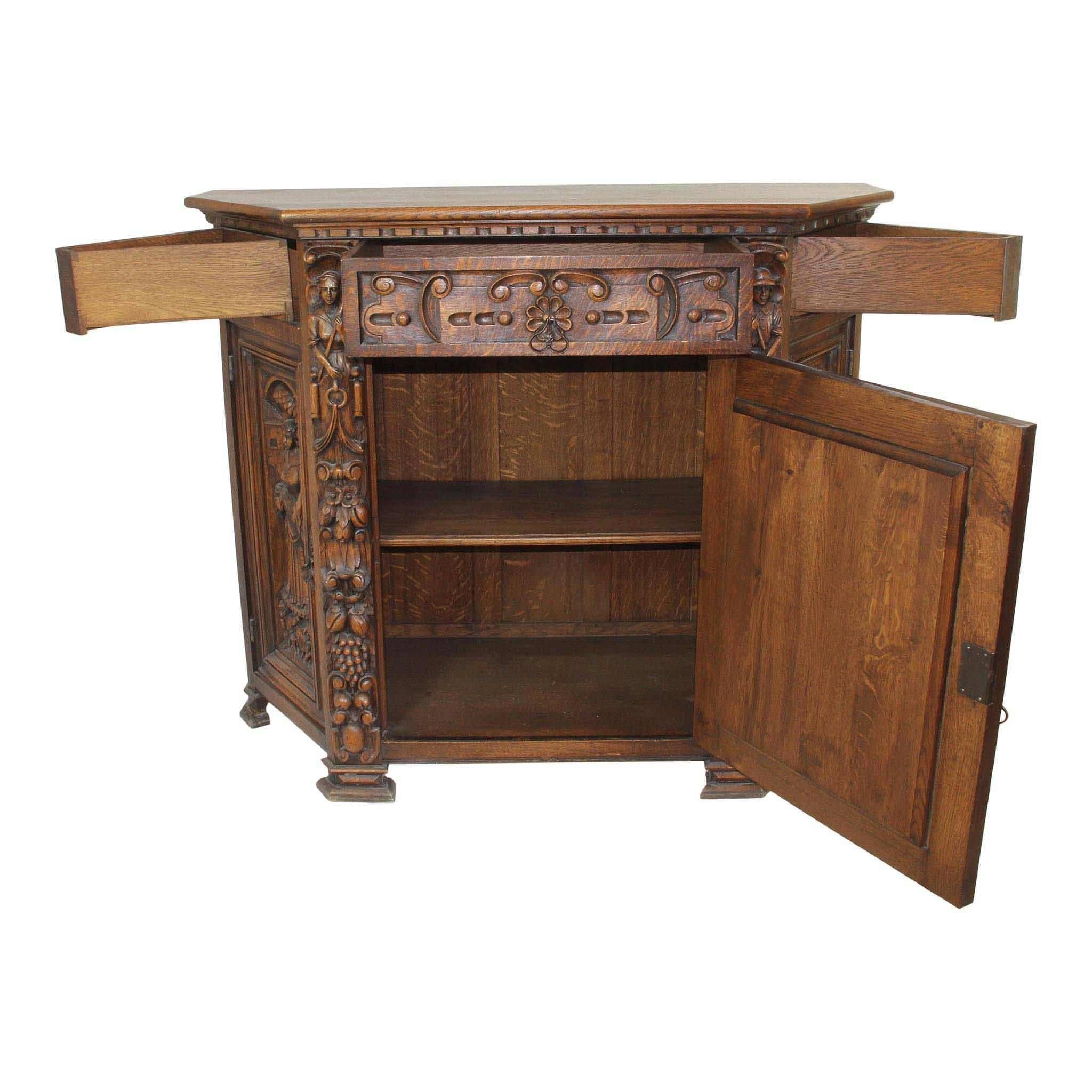 20th Century Dutch Carved Server or Cabinet, circa 1915