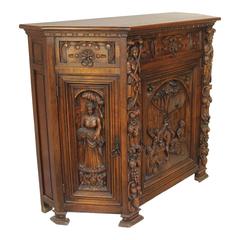 Dutch Carved Server or Cabinet, circa 1915