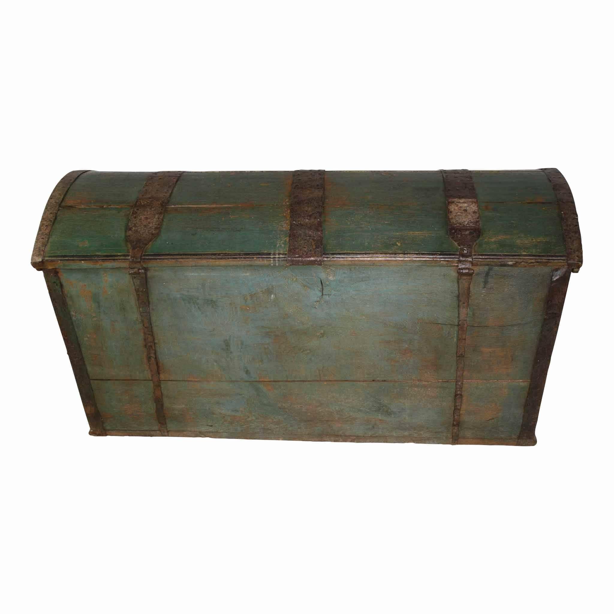 Painted Swedish Dowry/Wedding Trunk Dated 1841
