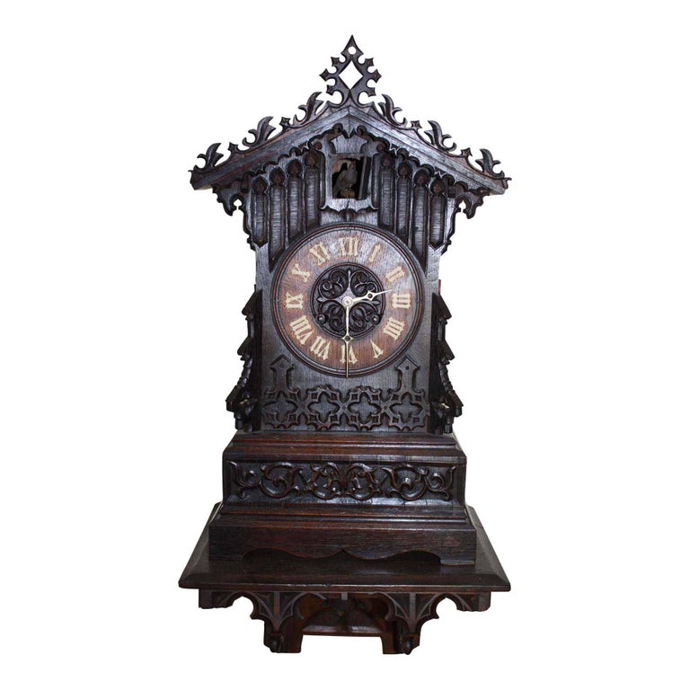 German Cuckoo Clock With Wall Mounted Shelf Circa 1840 For Sale At 1stdibs