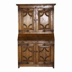 Spanish Walnut Drop Front Secretary, circa 1850