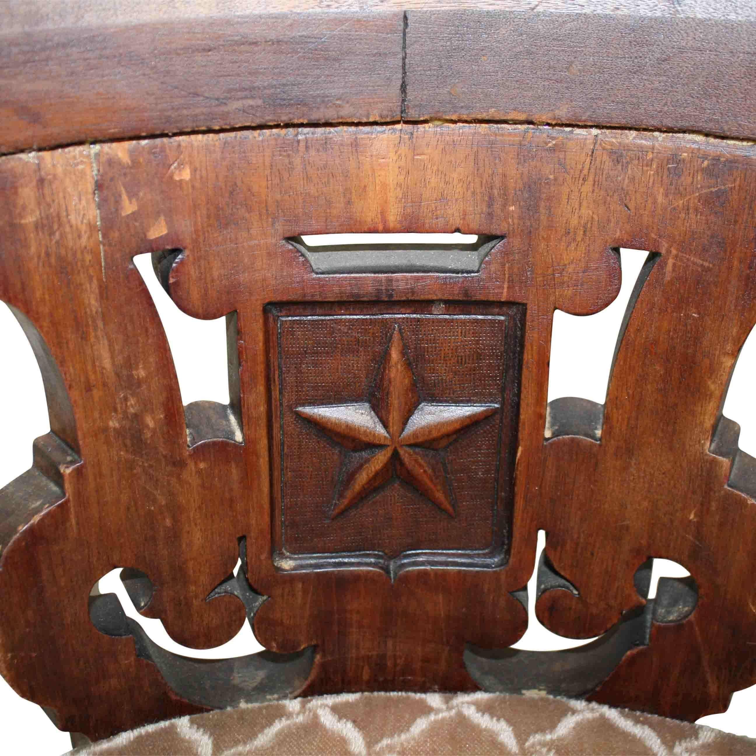 European Nautical Chair with Cast Iron Base, circa 1900 In Good Condition In Evergreen, CO