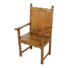 Gothic Revival Style Armchairs, Set of Two, circa 1940