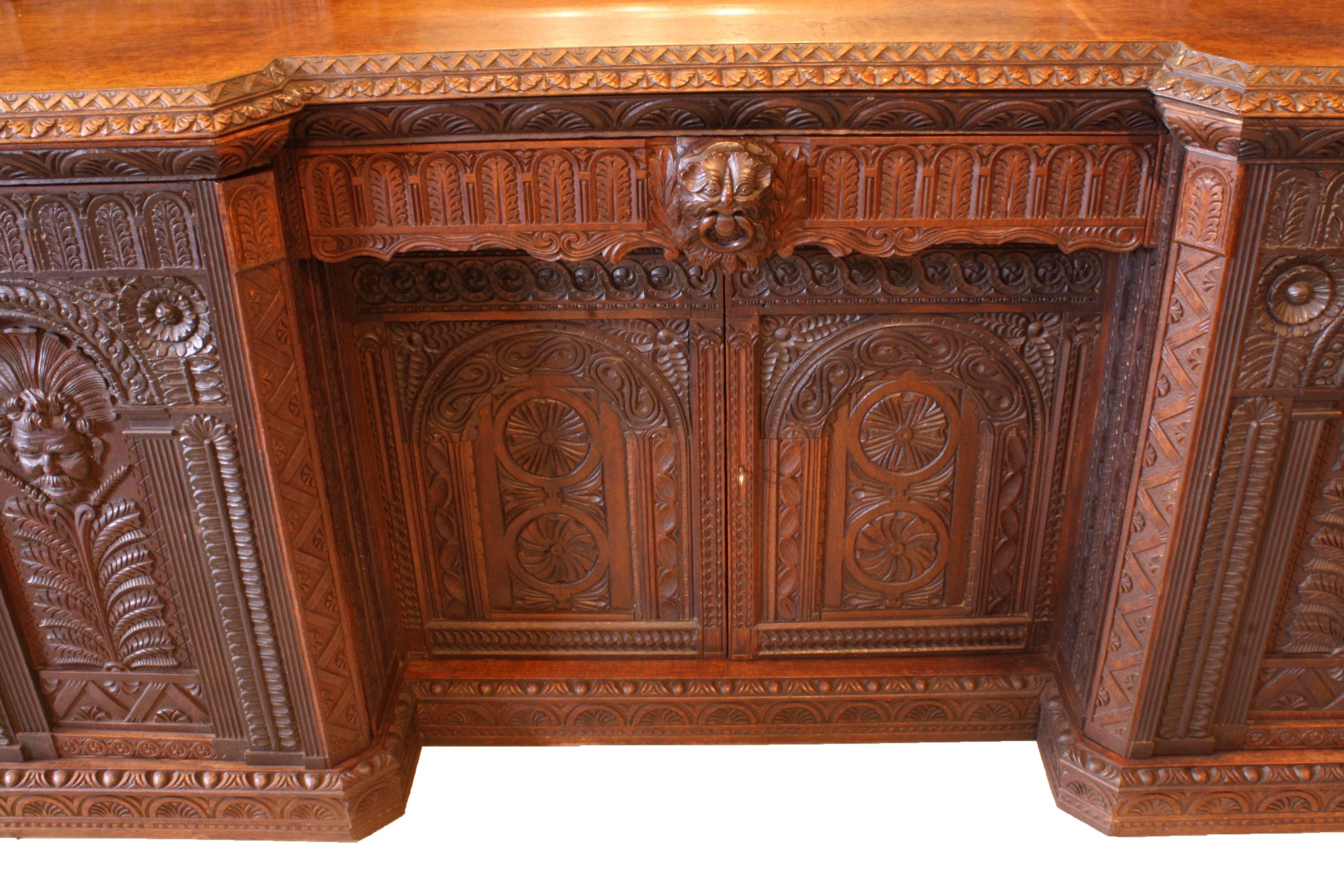 19th Century Flemish Renaissance Revival Sideboard or Dry Bar, circa 1850