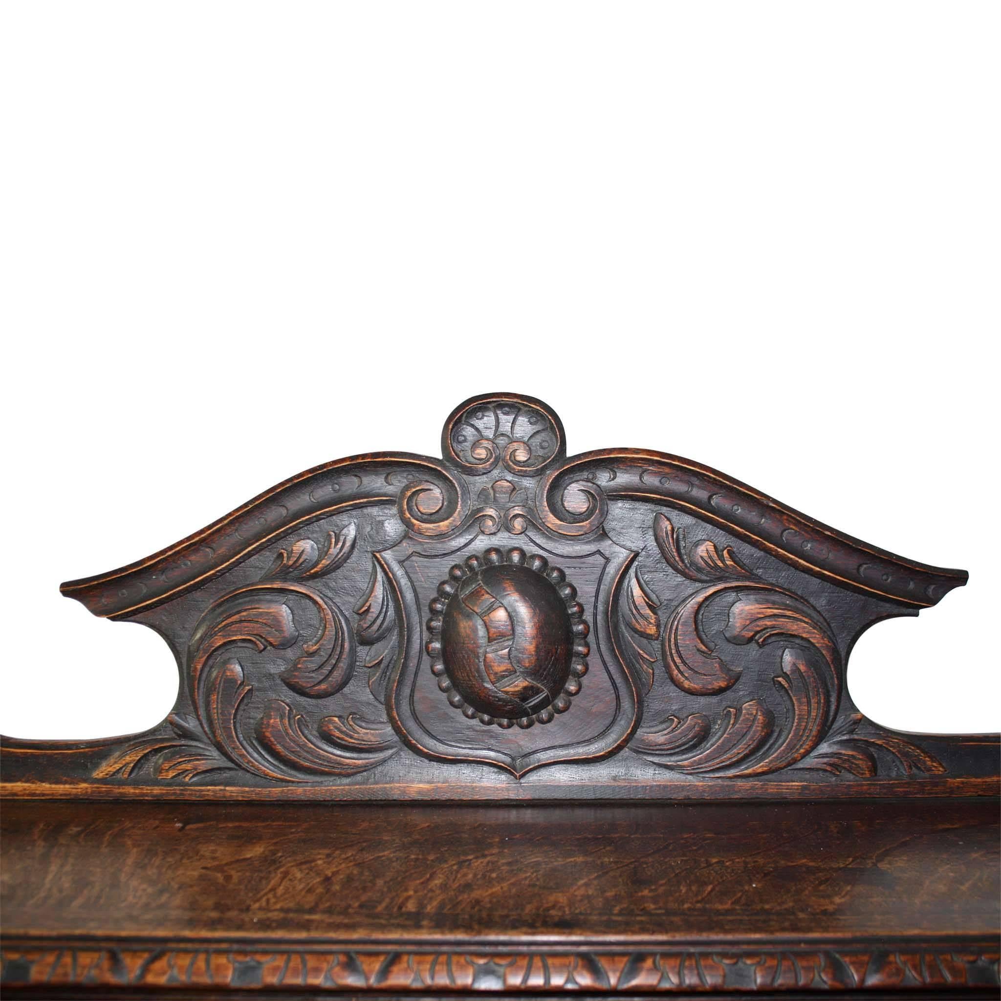 19th Century French Leather Top Hunt Desk, circa 1890