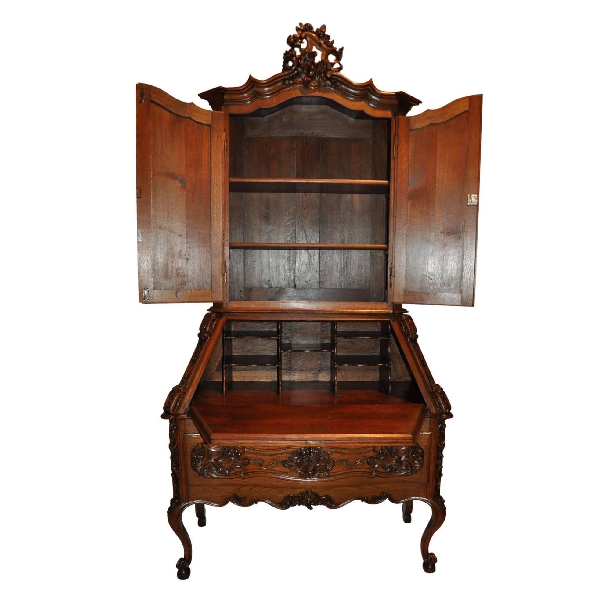 French Louis XV Secretary, circa 1850 In Good Condition For Sale In Evergreen, CO