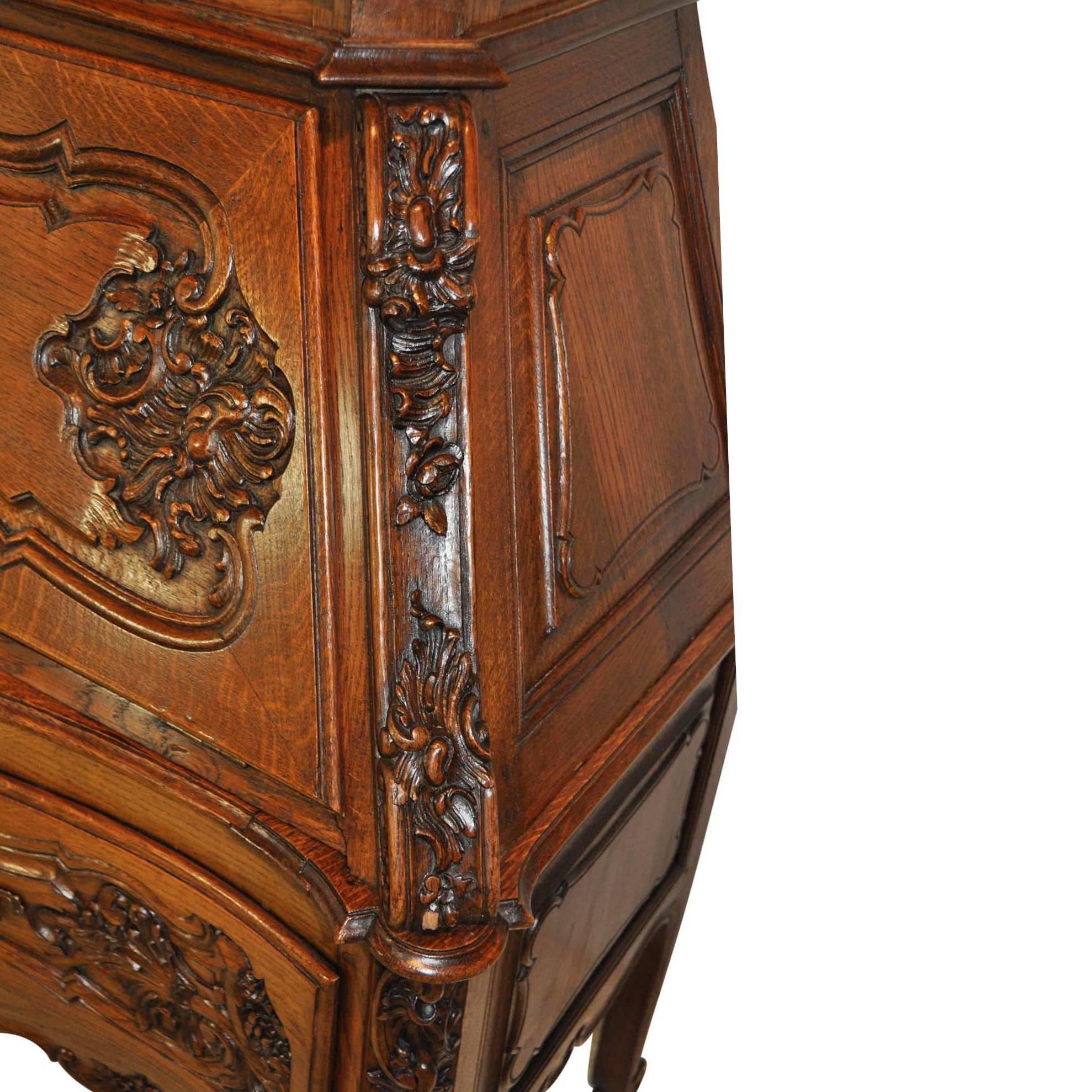 19th Century French Louis XV Secretary, circa 1850 For Sale