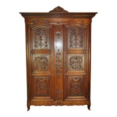 Two-Door Louis XV Style Armoire/Wedding Wardrobe, circa 1900