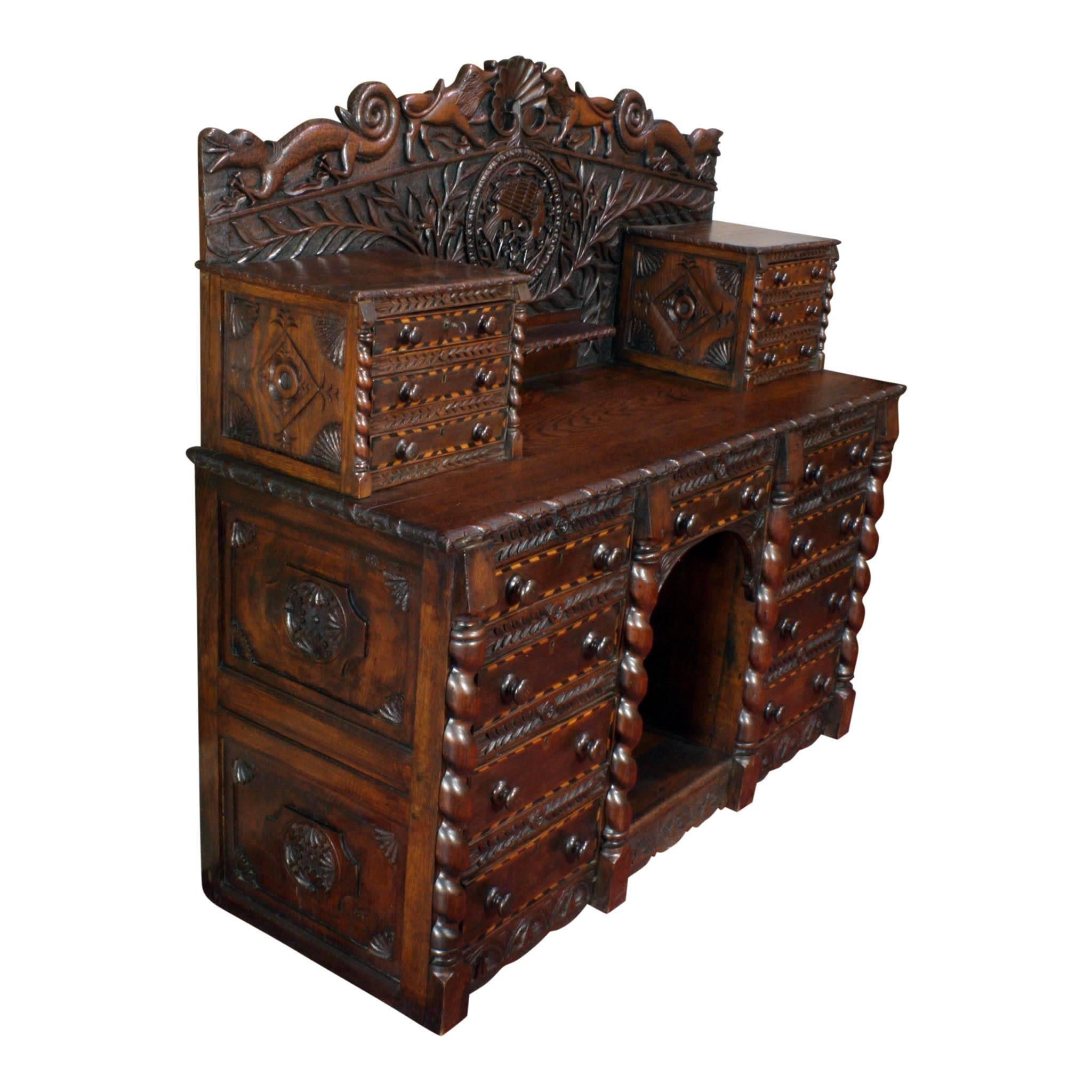 The clean lines and non-bulky carvings, lend a lighter quality to this server, that many 