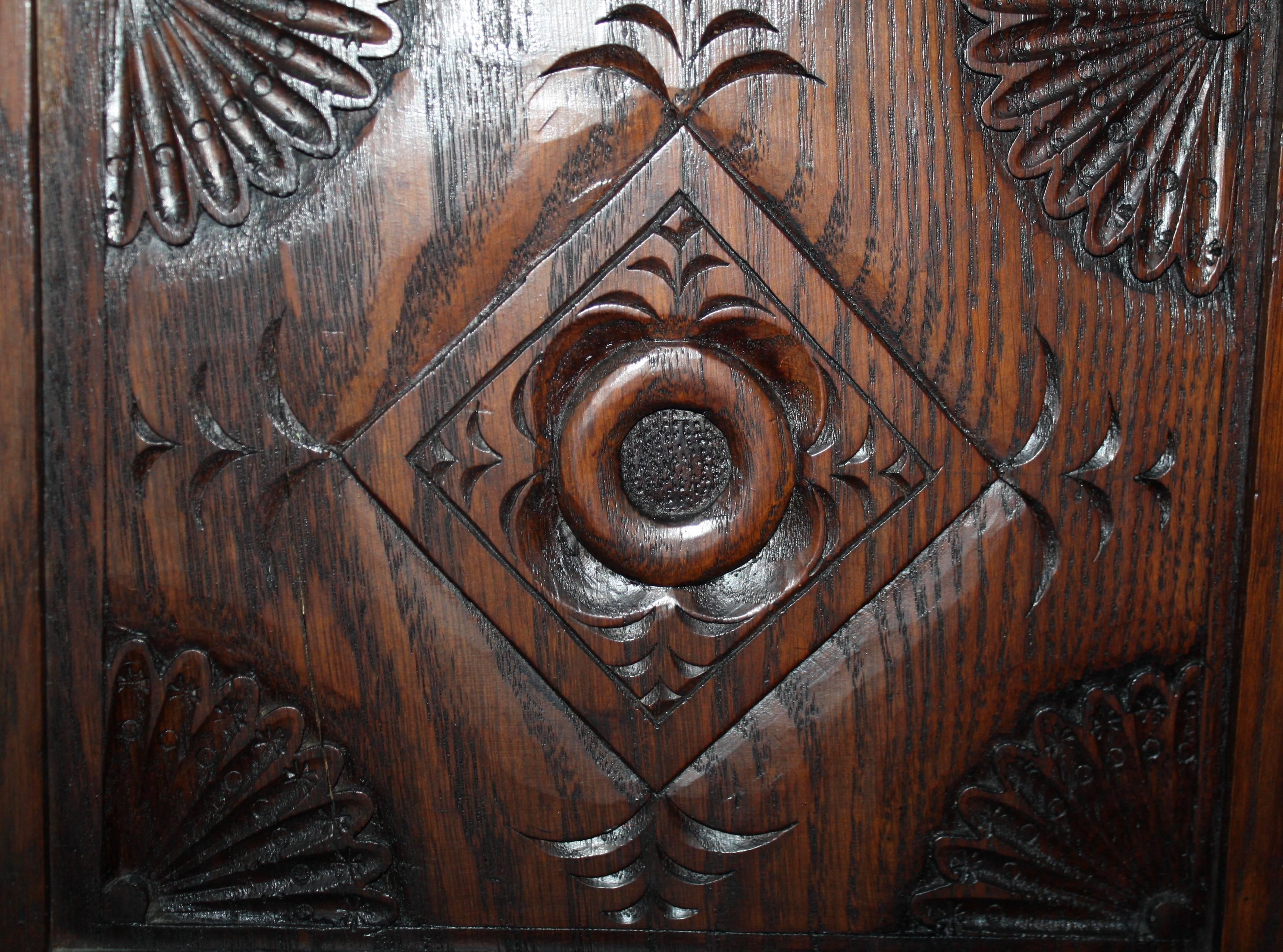 19th Century German Carved and Inlaid Server or Sideboard, circa 1850 For Sale