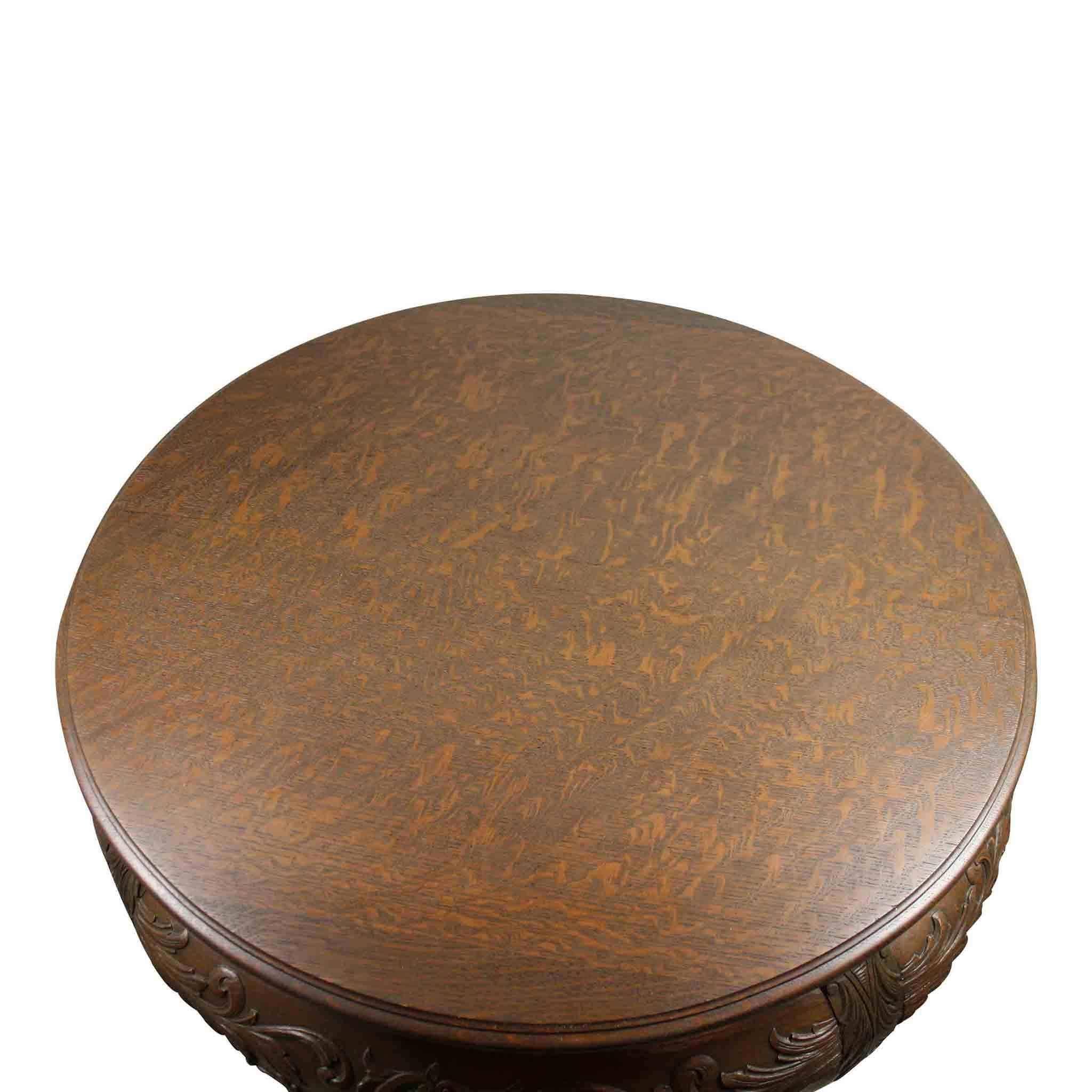 French High Fleck Oak Occasional or Side Table, circa 1930 In Excellent Condition For Sale In Evergreen, CO
