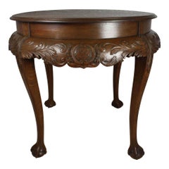 French High Fleck Oak Occasional or Side Table, circa 1930