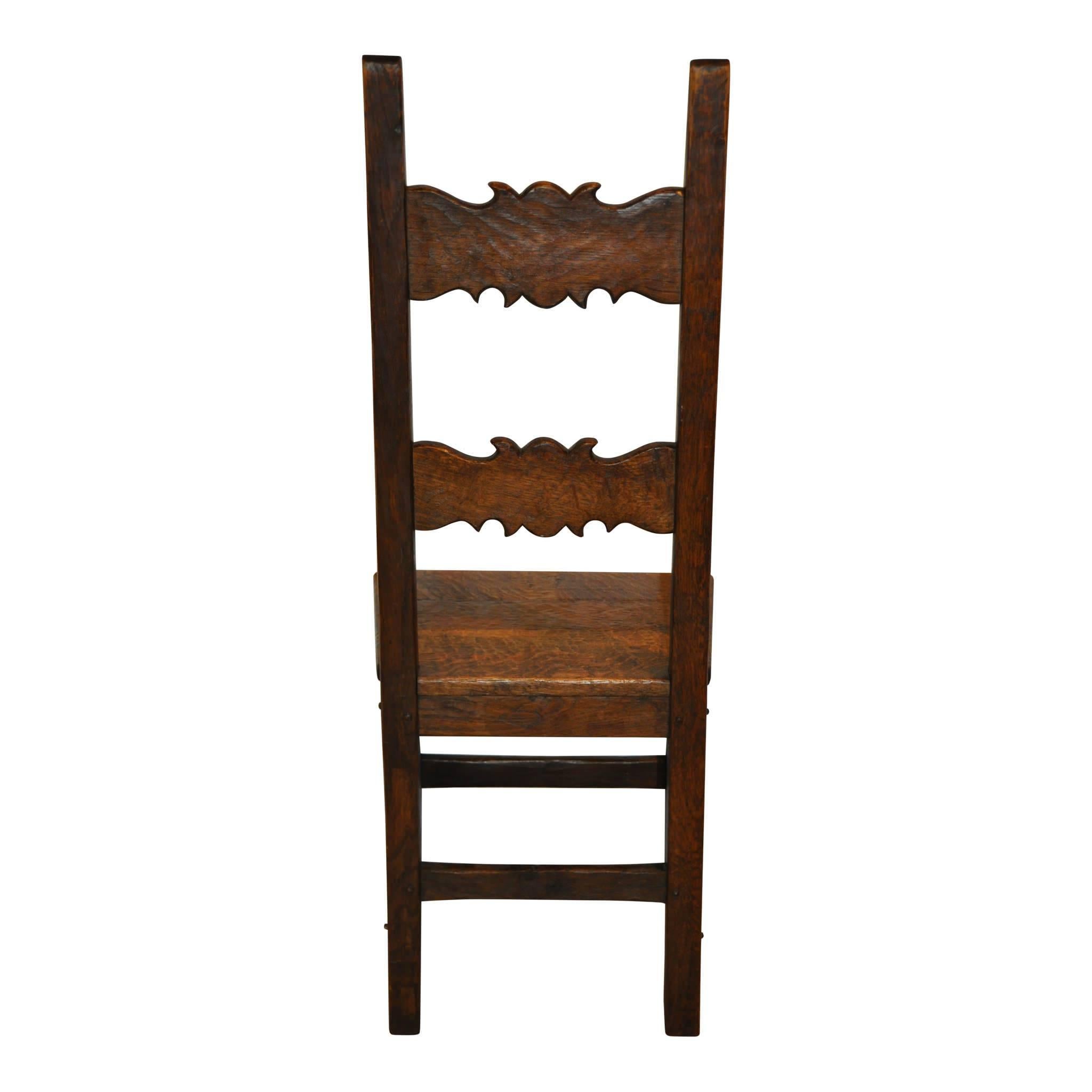 Spanish Colonial Trestle Dining Table and Eight Chairs, circa 1940 5